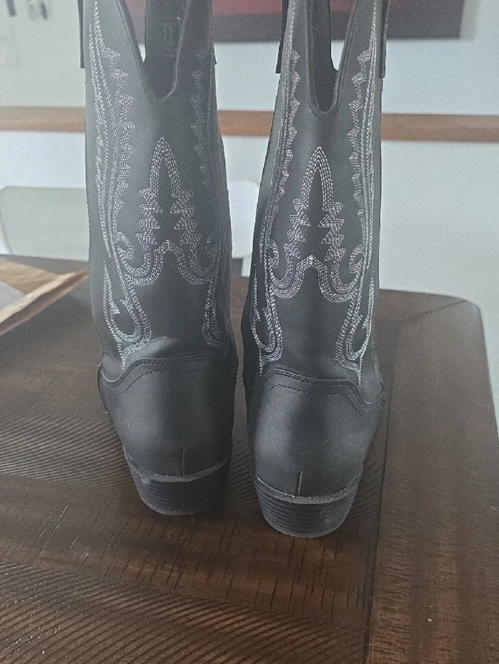 Men's Black Embroidered Western Boots